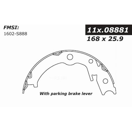 Centric Parts Centric Brake Shoes, 111.08881 111.08881